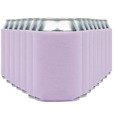 Imagem de CURRENT CO. Capas Térmicas Para Latas De Cerveja Em Branco (Pacote Com 110) Coolies Macios E Isolados - Koolies Htv Friendly A Granel Garrafas Blanks Projetos Vinil Lembrancinhas Casamento (Lavanda)