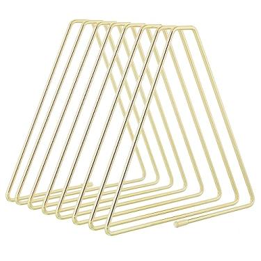 Imagem de Y YOMA 1 Pacote De Porta-Pasta Arquivo Dourado, Porta-Revistas Triangular, Organizador Metal Para Mesa, Classificador Decorativo, Expositor, Escritório E Casa, 7 Compartimentos