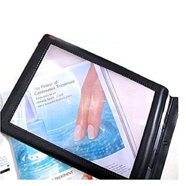 Imagem de Valuu Lupa A4 Para Leitura De Página Inteira Com Poder Ampliação 3X, Lente Auxiliar Vidro Grande Fresnel Livros, Cardápios E Jornais, Melhora A Visão Idosos Deficiência Visual. O Presente