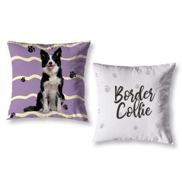 Imagem de Kit 2 Almofadas Pet Cachorros Cheias 40cm x 40cm Decorativas Sala Sofá