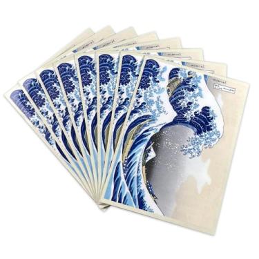 Imagem de 120 peças The Greate Wave Printing Art Card Sleeves para cartões de tamanho padrão MTG (66 x 91 mm brilhante)