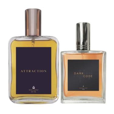 Imagem de Kit Perfume Masculino Attraction 100Ml + Dark Code 50Ml - Essência Do 