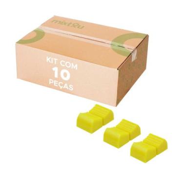 Imagem de 10x Botão Knob Mesa de Som Eixo 2x6mm - Deslizante - Amarelo - PIX