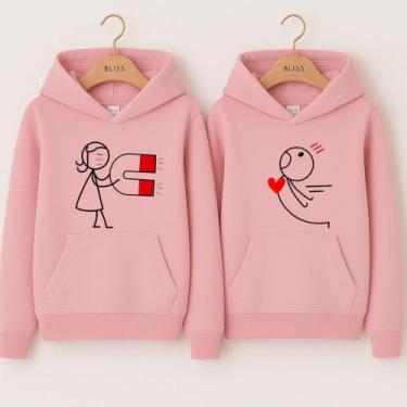 Imagem de Moletom Canguru Casal Imã Coração Dias Dos Namorados Esposo Noivo Casa