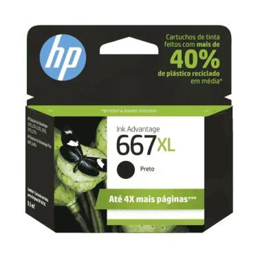 Imagem de Cartucho de Tinta 667 XL HP Preto 1275 2374 2375 2376