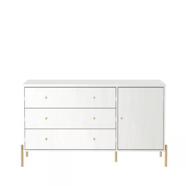 Imagem de Cômoda 3 Gavetas 1 Porta Jasper Branco 135cm