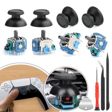 Imagem de YWLRONG Para Substituição De Joystick Analógico Ps5, Módulo Sensor 3D, Peça Acessória Controle Com Kit (Pacote 4)