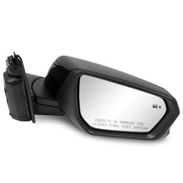 Imagem de Dexepe Conjunto de espelho lateral do passageiro 2018-2024 compatível com Chevy Equinox GMC Terrain aquecido com seta, monitor de ponto cego, substituição de potência ajustável 84225386, 84404685