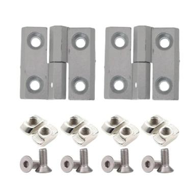 Imagem de PZRT Dobradiças removíveis para portas de alumínio industriais e janelas, parafusos de cabeça chata com soquete hexagonal esquerdo de liga de zinco