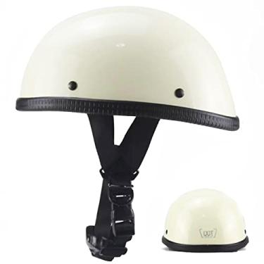 Imagem de BwondMand Capacete De Motocicleta, Aberto Retrô Para Adultos, Aprovado Pela Dot, Homens E Mulheres, Bicicleta/Skate Bicicleta, Skate, Scooter, Casco Longboard (Casca Ovo Fosca, Grande)