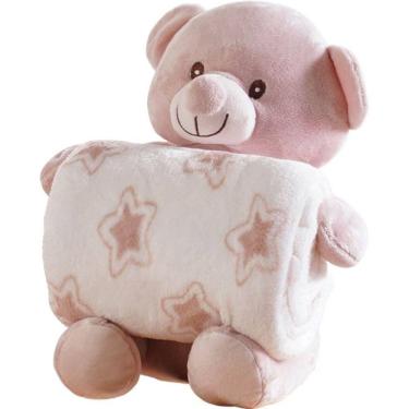 Imagem de Bichinho De Pelúcia Carinhoso New Com Manta Bebê 100x75cm Ursinho