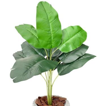 Imagem de Planta Artificial Bananeira 12 Folhas Arbusto Decoração Casa - Flor Im