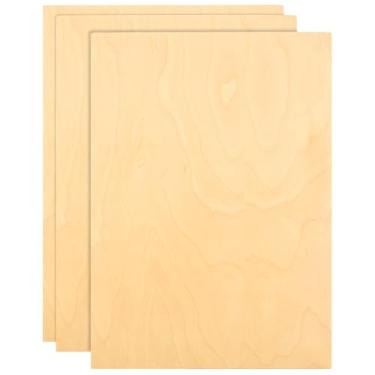 Imagem de ACXFOND 3 Folhas De Compensado Bétula Do Báltico 12 X 16 1/2" - Mm Sem Acabamento Para Artesanato, Tábuas Madeira Finas, Painéis Retangulares, Projetos Escolares Faça Você Mesmo