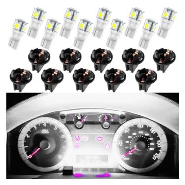 Imagem de smilfuy Lâmpadas LED T10 194 168 10 peças, luzes de painel super brilhantes com soquete de trava de torção, PC194 PC195 PC160 PC161 PC168 lâmpadas LED para painel de instrumentos painel medidor de luz