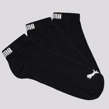 Imagem de Kit Meia Puma Sapatilha 3 Preta, 39-43