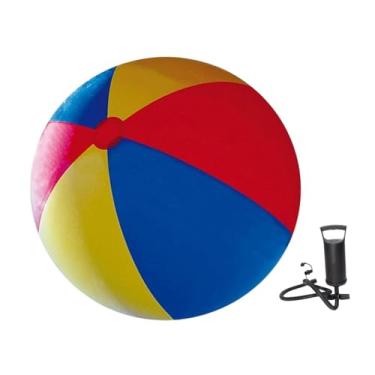 Imagem de Esquirla Inflável Bola de praia Piscina de piscina PVC enorme brinquedo de brinquedo de brinquedo de brinquedo de brinquedo de brinquedos com bomba com bomba, Diâmetro 130cm