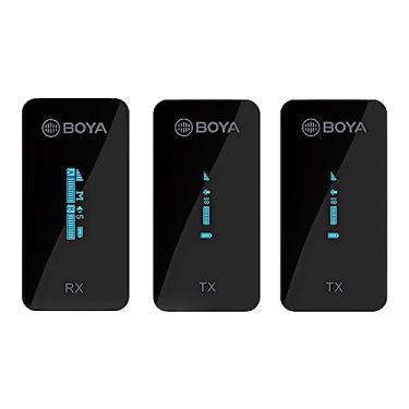 Imagem de QCYDOBRASIL Sistema de Microfone Sem Fio By-xm6 K2 Canal Duplo 2.4GHz Smartphone Dslr Ideal para Gravações Profissionais Youtube e Streaming Som Alta Performance- No Brasil