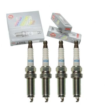 Imagem de 4 velas de ignição de irídio a laser NGK compatíveis com Honda Fit 1.5L L4 2015-2020