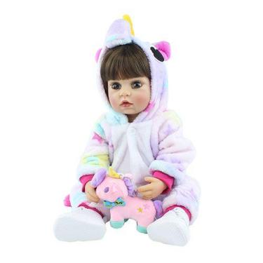 Imagem de Boneca Bebê Reborn 55cm Alice Unicórnio Lançamento - Real Baby Dolls
