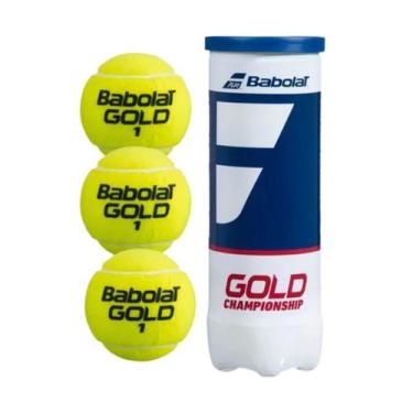 Imagem de Bola de Tênis Babolat Gold All Court X3 Tubo c/ 3 Bolas, Amarelo
