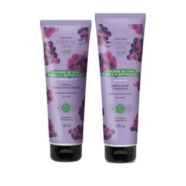 Imagem de Kit Cuide-se bem Cachos de Uva, Shampoo 270ml e Condicionador 250ml, Limpeza Suave
