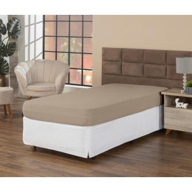 Imagem de Capa Protetora Colchão Solteiro 20cm Altura Com Zíper Em Malha Algodão