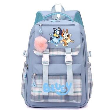 Imagem de Mochila De Desenho Animado Bluey Para Meninos E Meninas, Bolsa Grande 