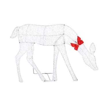 Imagem de rockible Decoração de Rena Natalina com Luz LED para Uso Interno E Externo, 65cmx41cm