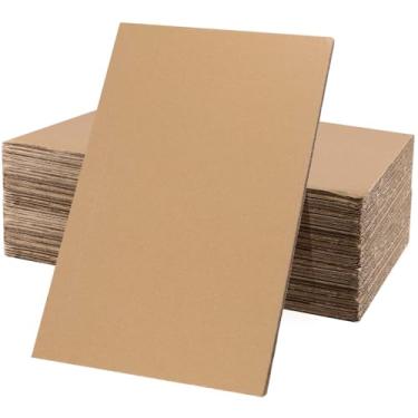Imagem de PINGEUI Pacote Com 30 Folhas De Papelão Ondulado 11 X 17 Pol., Aglomerado Marrom 1/4 Pol. Espessura, Para Embalagem, Envio Pelo Correio, Suporte E Artesanato