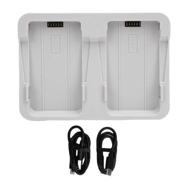 Imagem de GOWENIC Carregador de Bateria Dupla, Hub de Carregamento Rápido de 60W PD para Baterias de Drones, Com Modo de Armazenamento e Função do Banco de Energia, 2 Baterias Carregadas