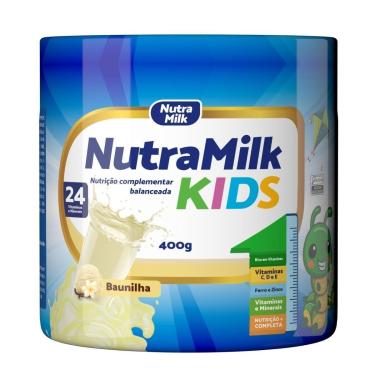 Imagem de NutraMilk Kids Suplemento alimentar infantil em pó sem glúten 400g Rico em Vitaminas e Minerais-Unissex
