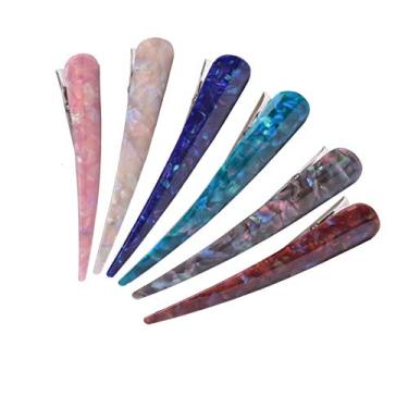 Imagem de Grampos de cabelo bico de pato para mulheres meninas grampos de cabelo para penteados, 6 peças (padrão 4)