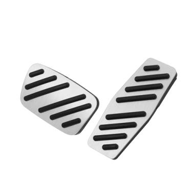 Imagem de Hihaha Capa de pedal de freio a gás para Chevrolet Impala 2015-2020 para Blazer 2019-2021 Antiderrapante Liga de Alumínio Auto Pedal Pads Kit Acelerador Tom Prateado Material Durável