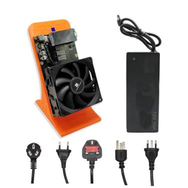 Imagem de read to ship new NerdQaxe++ 4.8TH/s, Minerador de Bitcoin 4 peças, chip ASIC BM1370 Solo BTC 15J/Th, consumo de energia de 70W, WiFi 2.4G, máquina de mineração de BTC de código aberto Orange