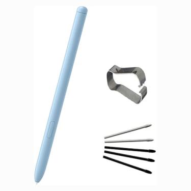 Imagem de CaoXiong Caneta de substituição para Galaxy Tab S6 Lite S para Samsung Galaxy Tab S6 Lite, substituição para caneta Tab S6 Lite + 5 pontas grátis para caneta Samsung Galaxy Tab S6 Lite S (azul claro)