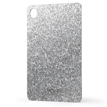 Imagem de Tábua de corte de titânio | Tábua de corte de titânio GR1 100% puro com 0,2 cm de espessura | Tábuas de corte duráveis e de dupla face para carne, frutas e vegetais | Segura para lava-louças (38 x 25