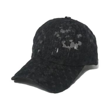 Imagem de Boné de Beisebol Floral Feminino - Protetor Solar com Renda para o Ver