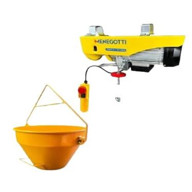 Imagem de Guincho Talha Menegotti Elétrica 300/600 Kg com Balde 50L para Elevação de Materiais de Construção - 110v