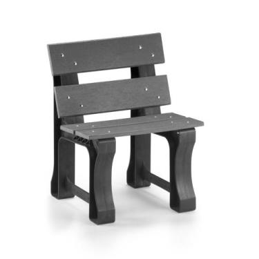 Imagem de Banco jardim madeira plástica 0,6 m MBS, Cinza