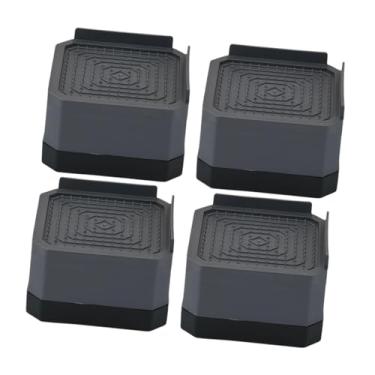 Imagem de IEUDNS 4 peças almofadas antivibração resistentes antiderrapantes para elevação de cama quadrada, pernas de móveis para sofá-cama, mesa, máquina de lavar, Cinza, 1 Camada