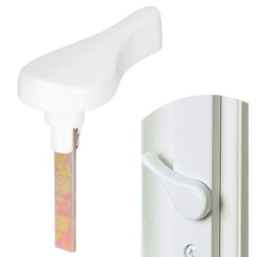 Imagem de Lashow Alavanca de trava de porta de pátio deslizante, peças de reposição Jeld Wen, substituição de trava de polegar para portas de vidro de pátio, cauda de 3,5 cm