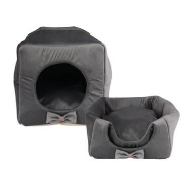 Imagem de Caminha Pet Toca Iglu 3 EM 1 Cama Para Cães e Gatos Com Almofada Cinza