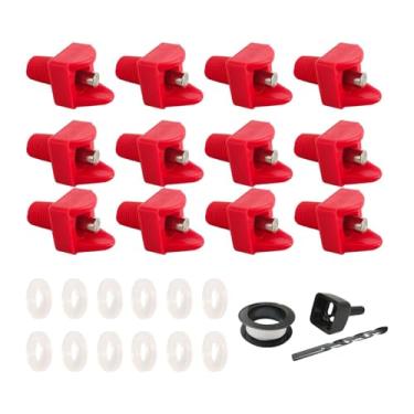 Imagem de ShengQuanHao Bebedouros Horizontais para Frangos, Automático de Bebedouros com Balde para Pintinhos, Suprimentos para Aves, 12 peças