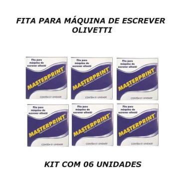 Imagem de Fita maquina de escrever olivetti kit 6 unidades - MASTERPRINT