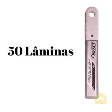 Imagem de Lâminas 30 Graus Black Aço Carbono Mais Resistente 9mm 50pçs - EXFAK