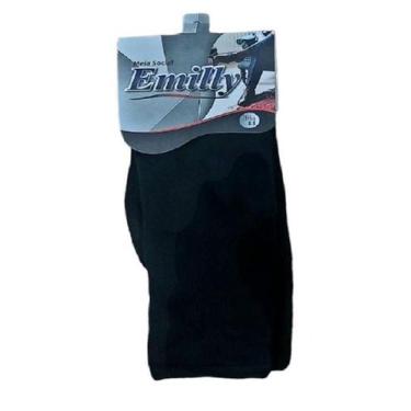 Imagem de Meia Social Sport Fino Cano Alto Masculino - Emilly, Preto, 38-44