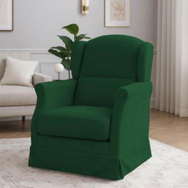 Imagem de Poltrona Serena Amamentação Balanço e Puff Verde