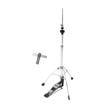 Imagem de Fenteer Suporte para chimbal, suporte para pratos de chimbal antiderrapante, altura ajustável, acessórios para instrumentos de percussão para iniciantes