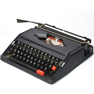 Imagem de Máquina De Escrever Inglesa à Moda Antiga, Decoração Literária E Artística Mecânica Retrô à Moda Antiga, Presente Nostálgico, Escrita Livre, ótimo Para Letras, Artesanato, Black