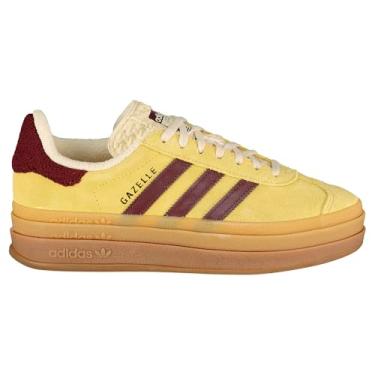 Imagem de adidas Gazelle Bold W, tênis feminino, Quase amarelo/marrom/branco maravilha, 6.5 US